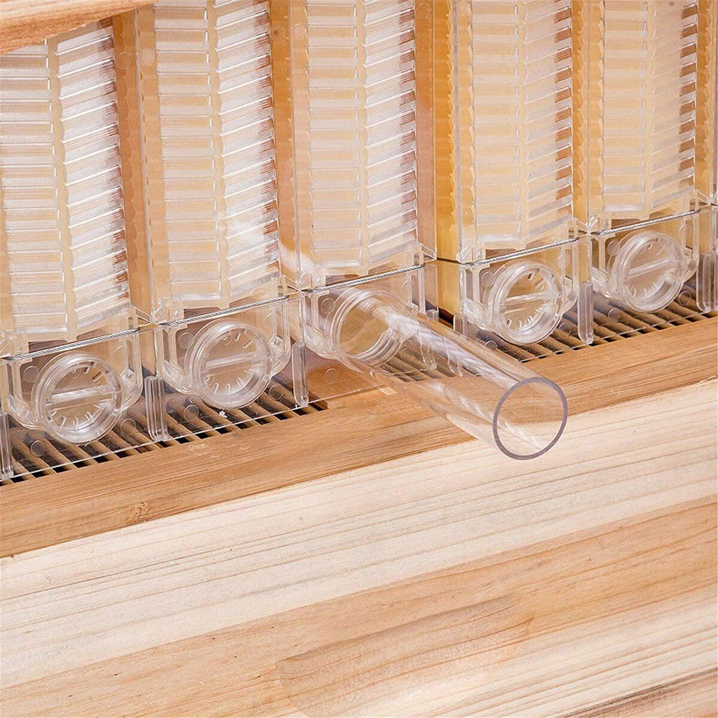 wuyule 7pcs auto beehive frame comb wooden beehive house, automatic honey flow hive beehive frames kit, beehives and supplies starter kit for beekeepers