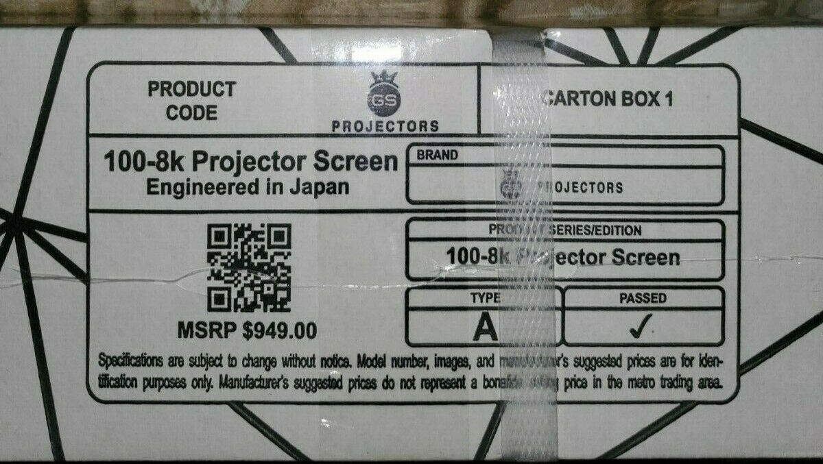 brand new! 8k tv projector, uhd motorized projection screen and 1 800w soundbar