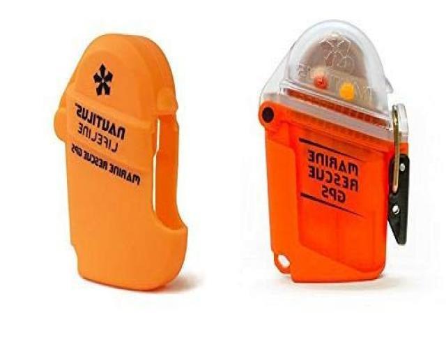 Nautilus LifeLine Marine GPS and Silicone Pouch w/ free Coil Lanyard (Orange)