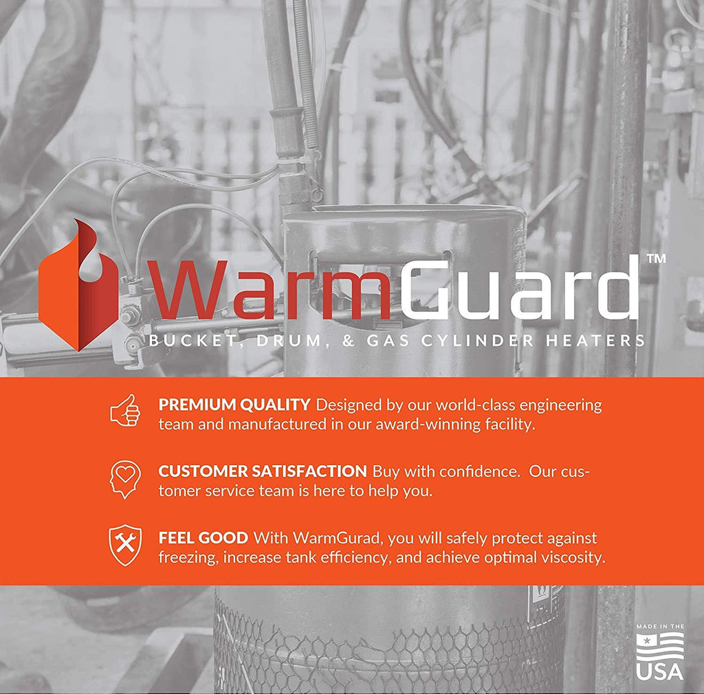 WarmGuard WG05 Insulated Pail Band Heater - Bucket Heater, Fixed Internal Thermostat Max Temp 145 F