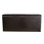 HomePop Leatherette Button Tufted Bench Pet Bed, Brown