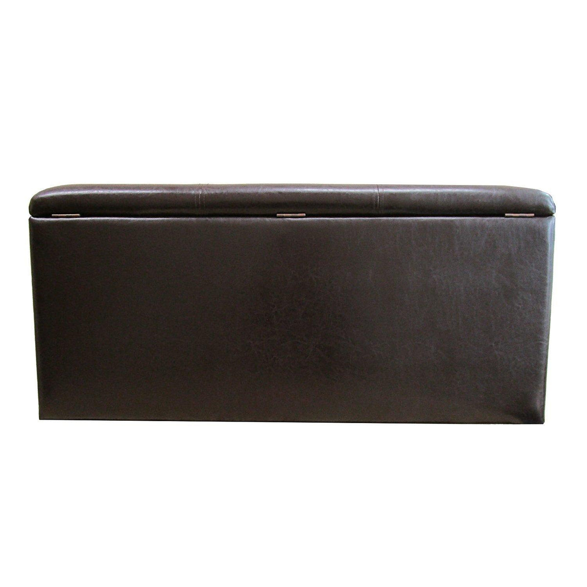 HomePop Leatherette Button Tufted Bench Pet Bed, Brown