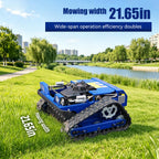 Remote-Controlled Lawnmower, 9HP Tracked Lawnmower, 22-Inch Mowing Width, Remote Start/Stop Control, Suitable for Farms, Gardens, Riverbanks, Lawns
