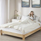 Gracie MIlls Polyester and Cotton Fleece to Sherpa Heated Blanket ST54-0109