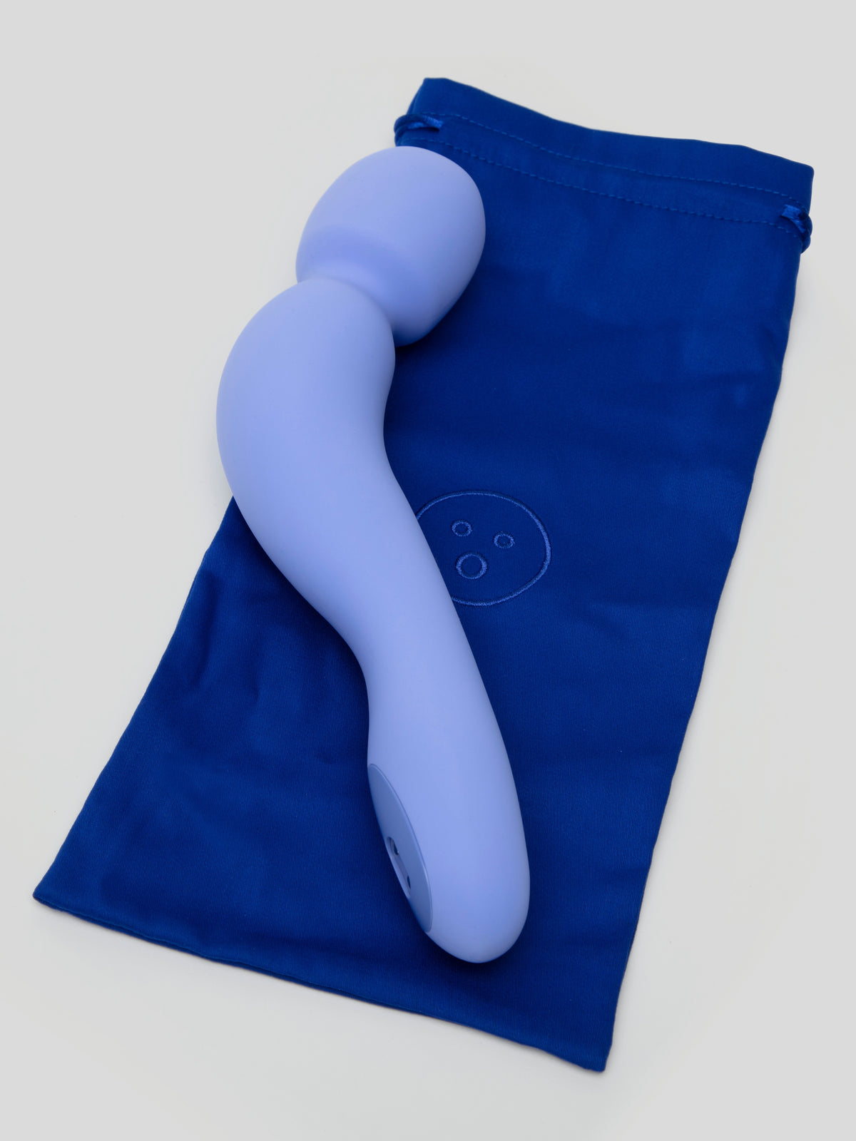 Dame Com Rechargeable Quiet Silicone Wand Massager , Blue