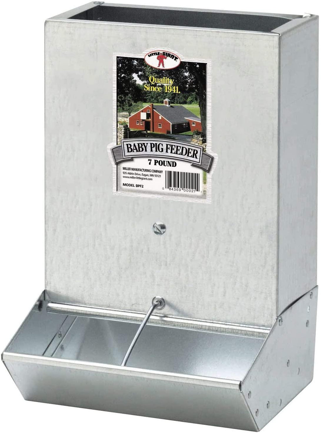 little giant bpf2 heavy duty mountable or freestanding 2 hole baby piglet livestock multipurpose trough feeder, 7 pound capacity (4 pack)