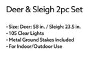 Deer &amp; Sleigh 2-Piece LED Decor Set