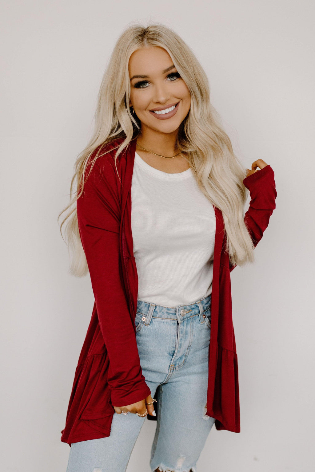 tiered cardigan
