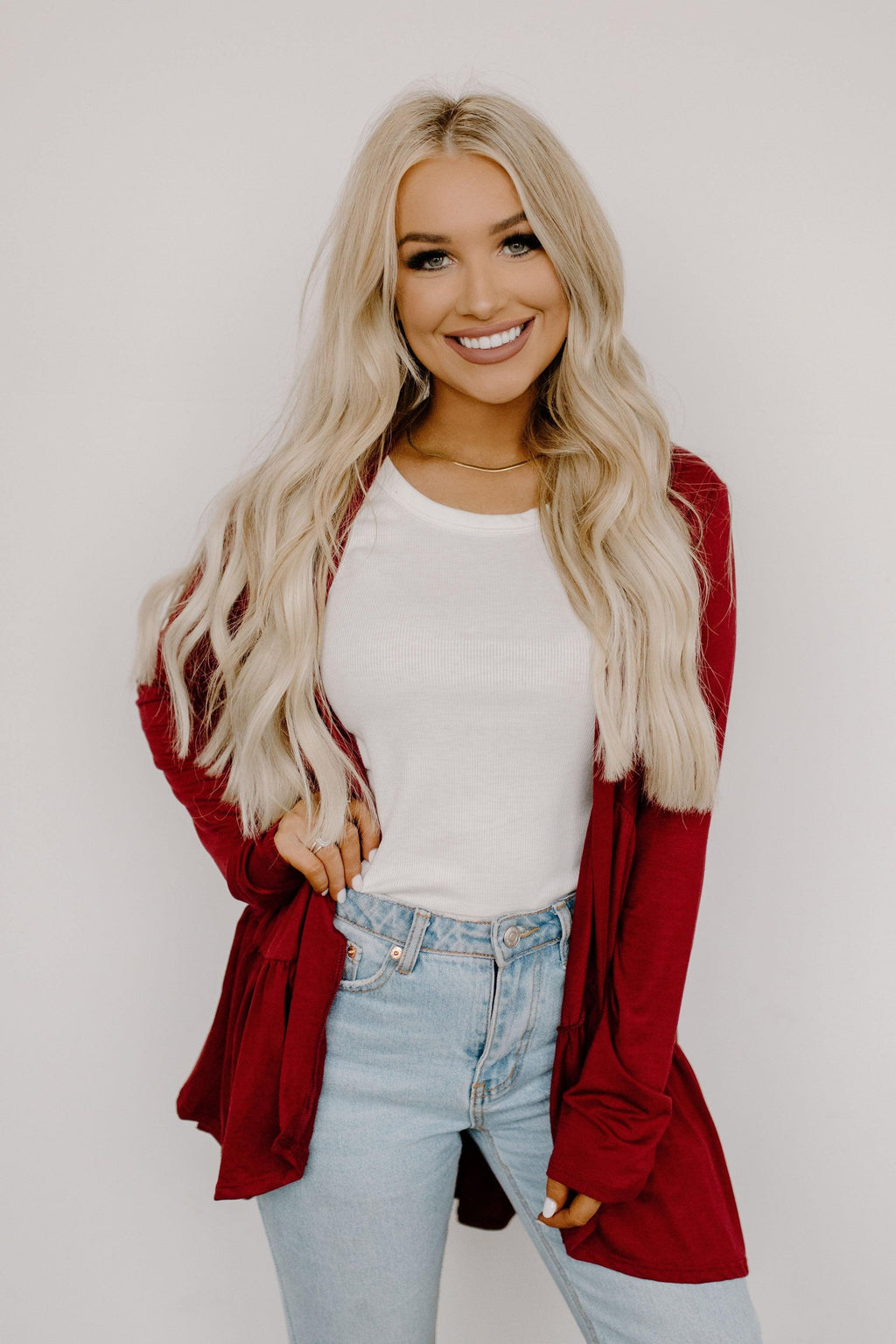 tiered cardigan