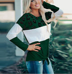 Women's Long Sleeve Elegant Patchwork T shirt