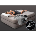 Queen Prime Comfort Elevated Air Mattress with -In Pump and Cordless Pump