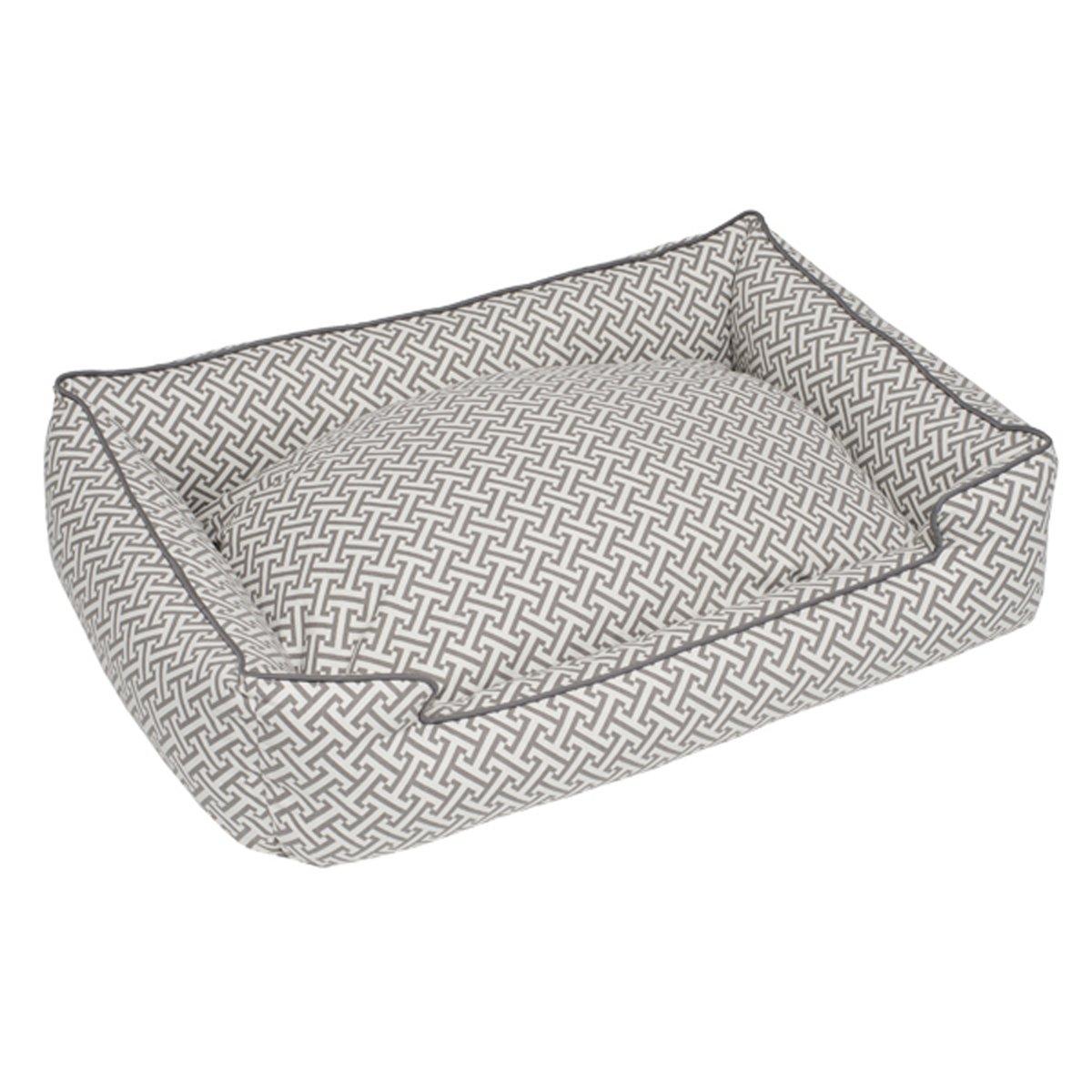 Jax and Bones 24 x 18 x 7" Standard Everyday Cotton LounDog Bed, Small, HGrey