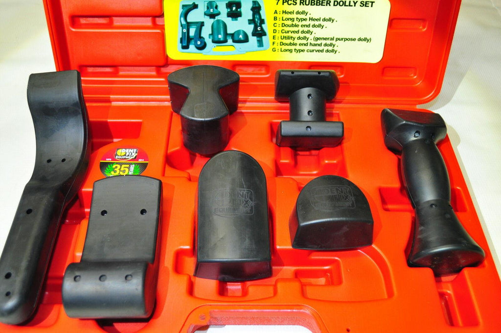 Spitznagel Dentfix  DF-AB711 7 Pc Rubberized Dolly Set  Dent fix Rubber Dolly