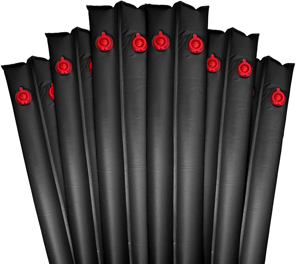 extra heavy duty 20 gauge 8-foot black winter water bag swimming pool cover 12pc