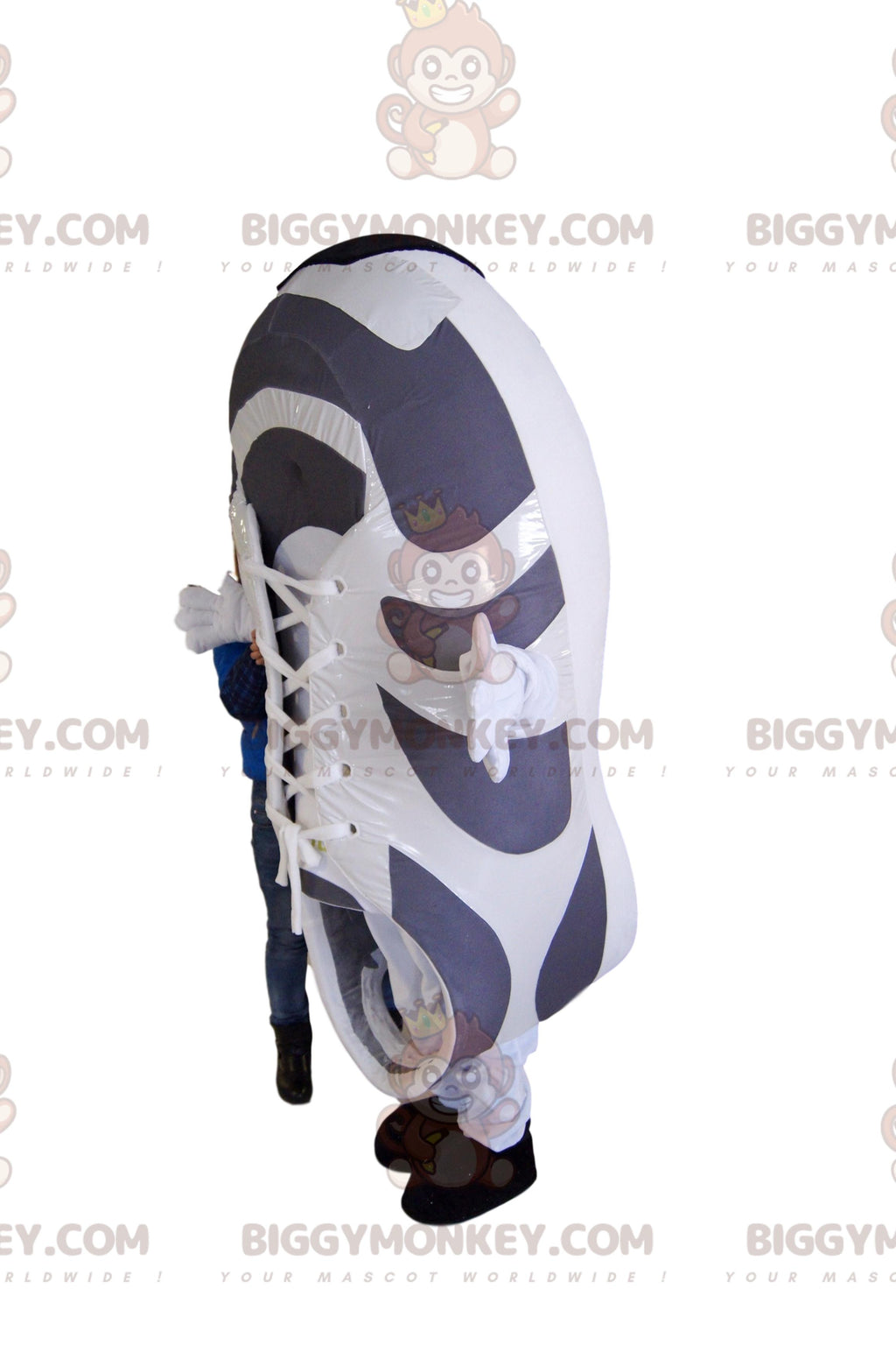White and Gray Basketball BIGGYMONKEYMascot Costume. basketball costume