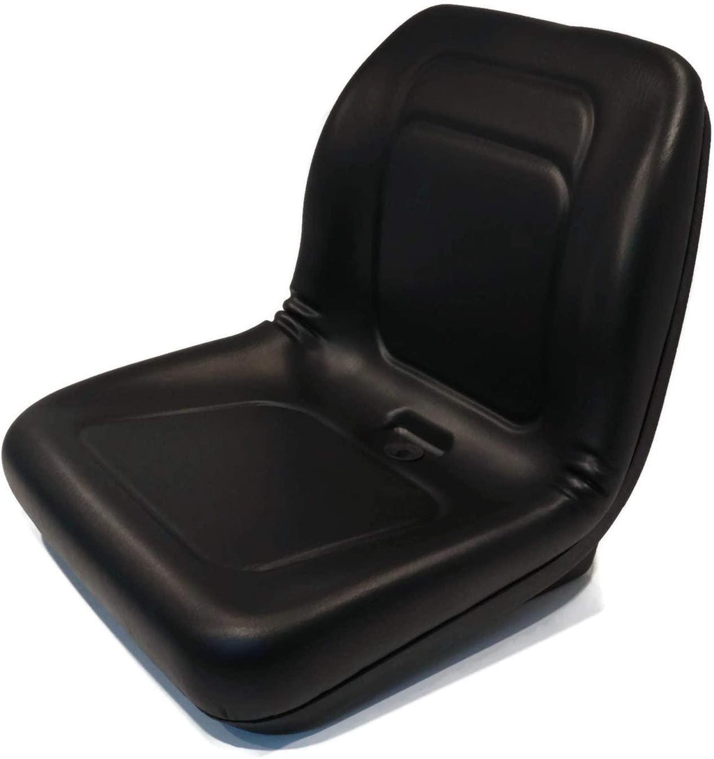 lawn mower, garden tractor utv / atv seat black high back vinyl universal mount b1lgt100bl