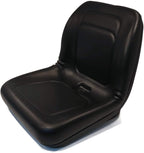 lawn mower, garden tractor utv / atv seat black high back vinyl universal mount b1lgt100bl