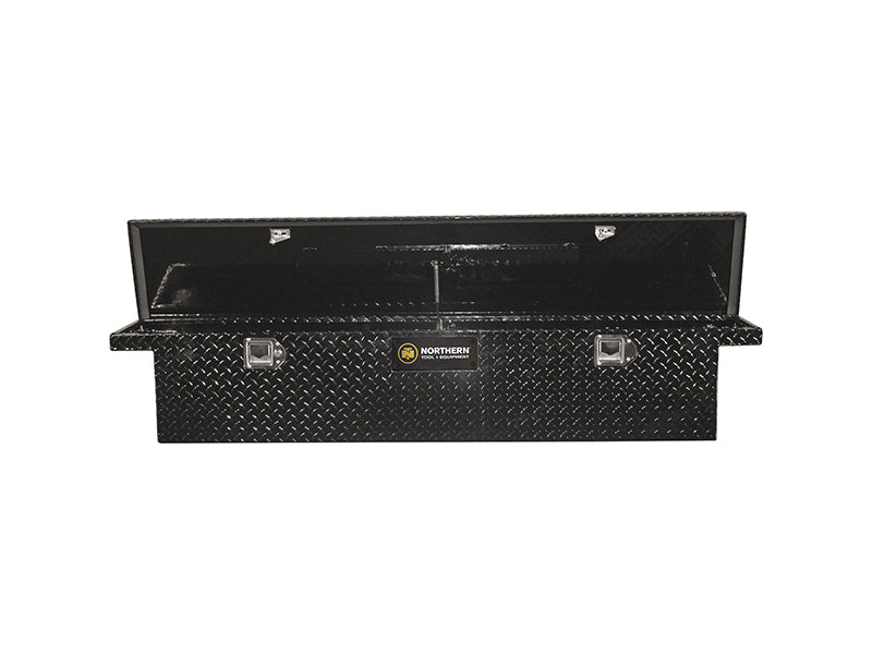 Northern Tool Slim Low Profile Crossover Truck Tool Box - Aluminum, Gloss Black, Paddle Latches, 69in. x 12in. x 13in., Model# 36212712