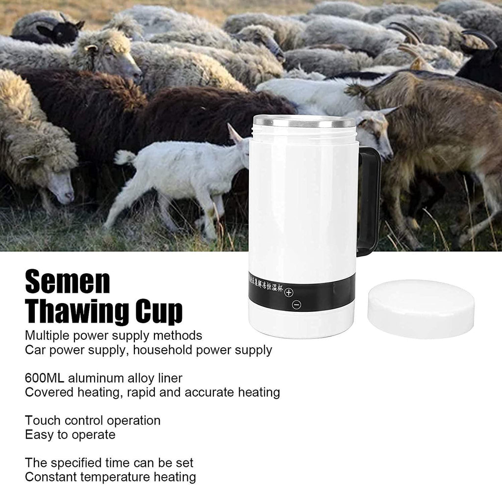 600ml frozen sperm thawing cup thermostatic cup for livestock pig cattle sheep us plug 100 240v,for thawing frozen sperm