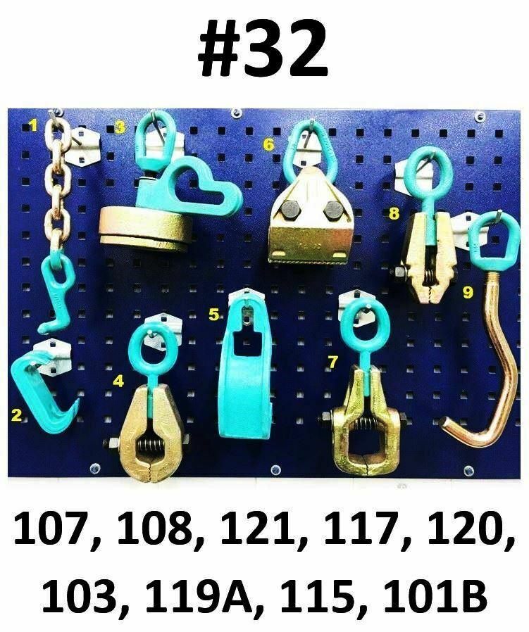 SET#32 AUTO BODY FRAME MACHINE HEAVY DUTY 9 PIECE TOOL AND CLAMP