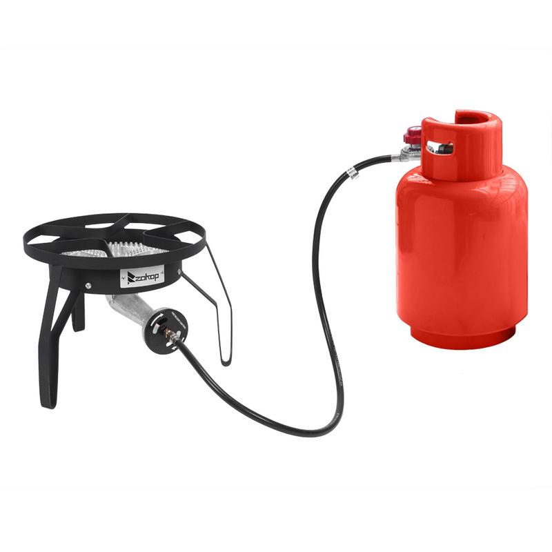 Lipobao Ey31-54 Outdoor Furnace Round Furnace 20W BTU Head Diameter 26cm With 1.2m Leather Tube With 0-20psig High Pressure Valve