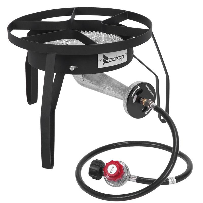 Lipobao Ey31-54 Outdoor Furnace Round Furnace 20W BTU Head Diameter 26cm With 1.2m Leather Tube With 0-20psig High Pressure Valve