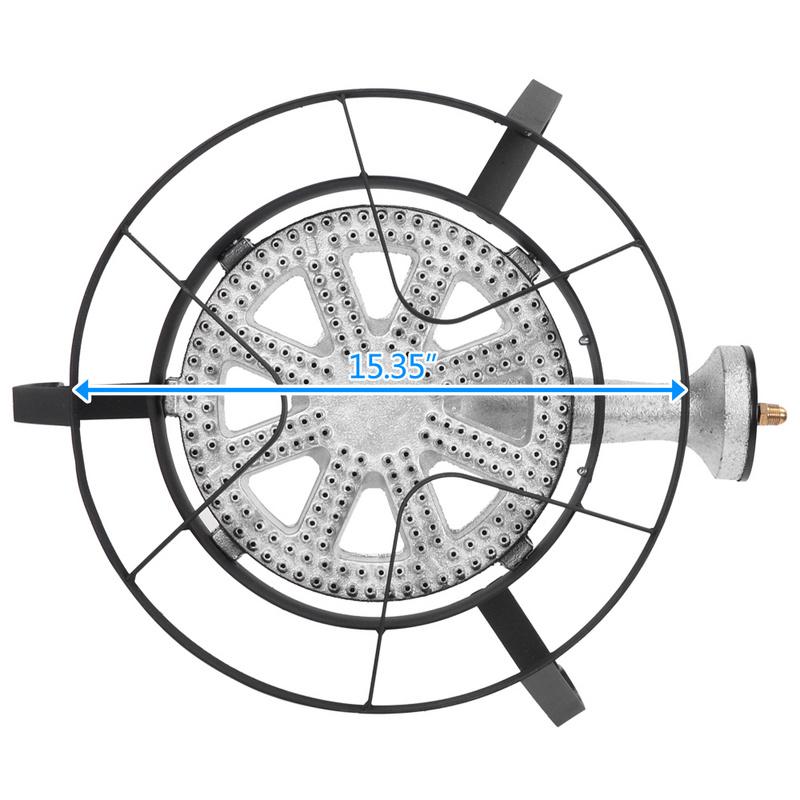 Lipobao Ey31-54 Outdoor Furnace Round Furnace 20W BTU Head Diameter 26cm With 1.2m Leather Tube With 0-20psig High Pressure Valve