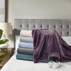 Serta Gray Polyester Cordless Electric Blanket, Queen