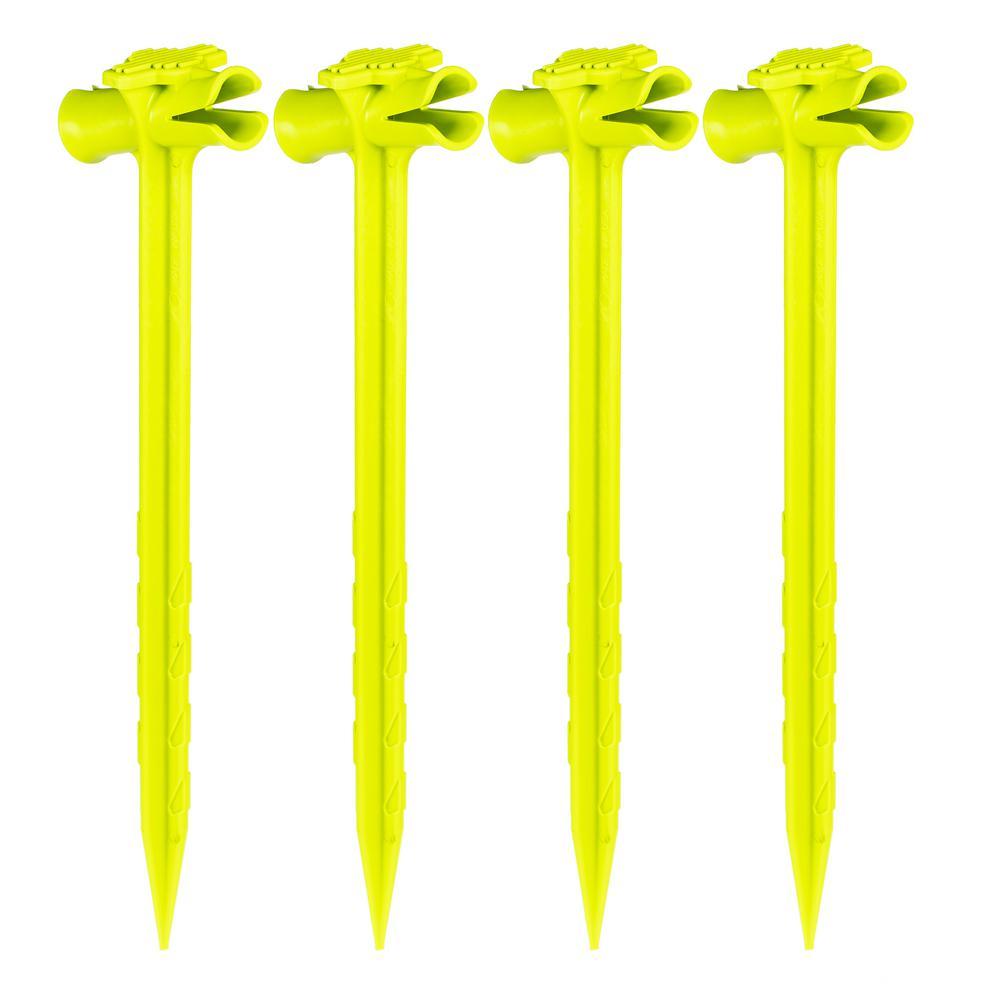 18 in. Anchoring Stake Kit with Straps for StaLarger Trees, Tents, Blinds, Canopies and Tarps (50-Count)