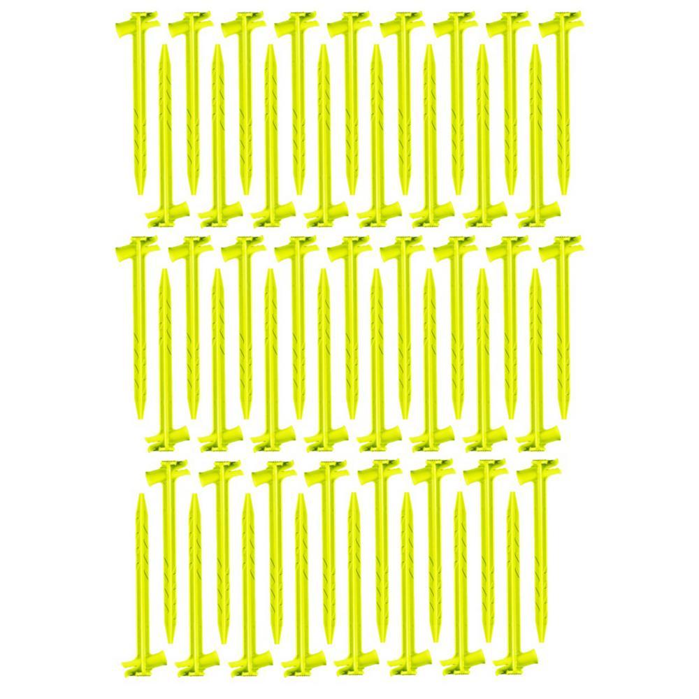 18 in. Anchoring Stake Kit with Straps for StaLarger Trees, Tents, Blinds, Canopies and Tarps (50-Count)