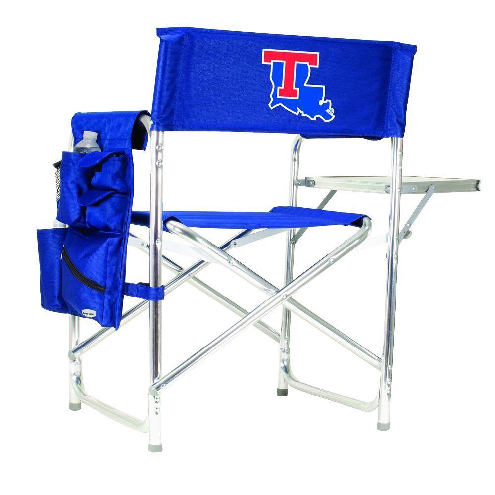 Louisiana Tech University Navy Sports Chair with Digital Logo