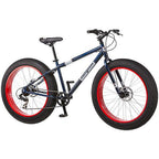 26" Mongoose Dolomite Men's 7-speed Fat Tire Mountain Bike, Navy Blue/Red