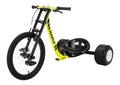 DXT Drift Trike - Black/Yellow, Steel Frame and Moto Style, Tricycle, Construction, 3-Wheeled Drifting Ride On Tricycle for Teens and Adults, Unisex