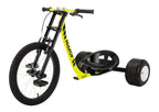 DXT Drift Trike - Black/Yellow, Steel Frame and Moto Style, Tricycle, Construction, 3-Wheeled Drifting Ride On Tricycle for Teens and Adults, Unisex