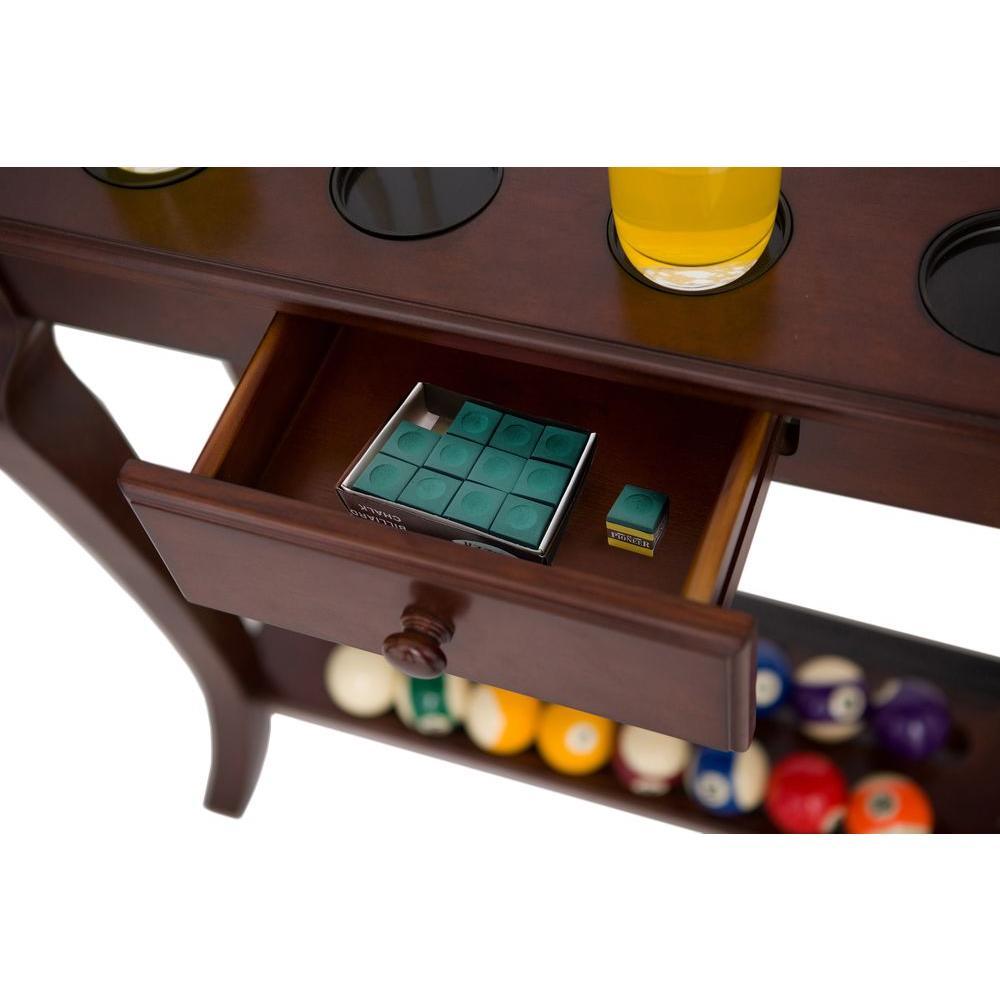 Deluxe Floor Cue Rack with Walnut Finish