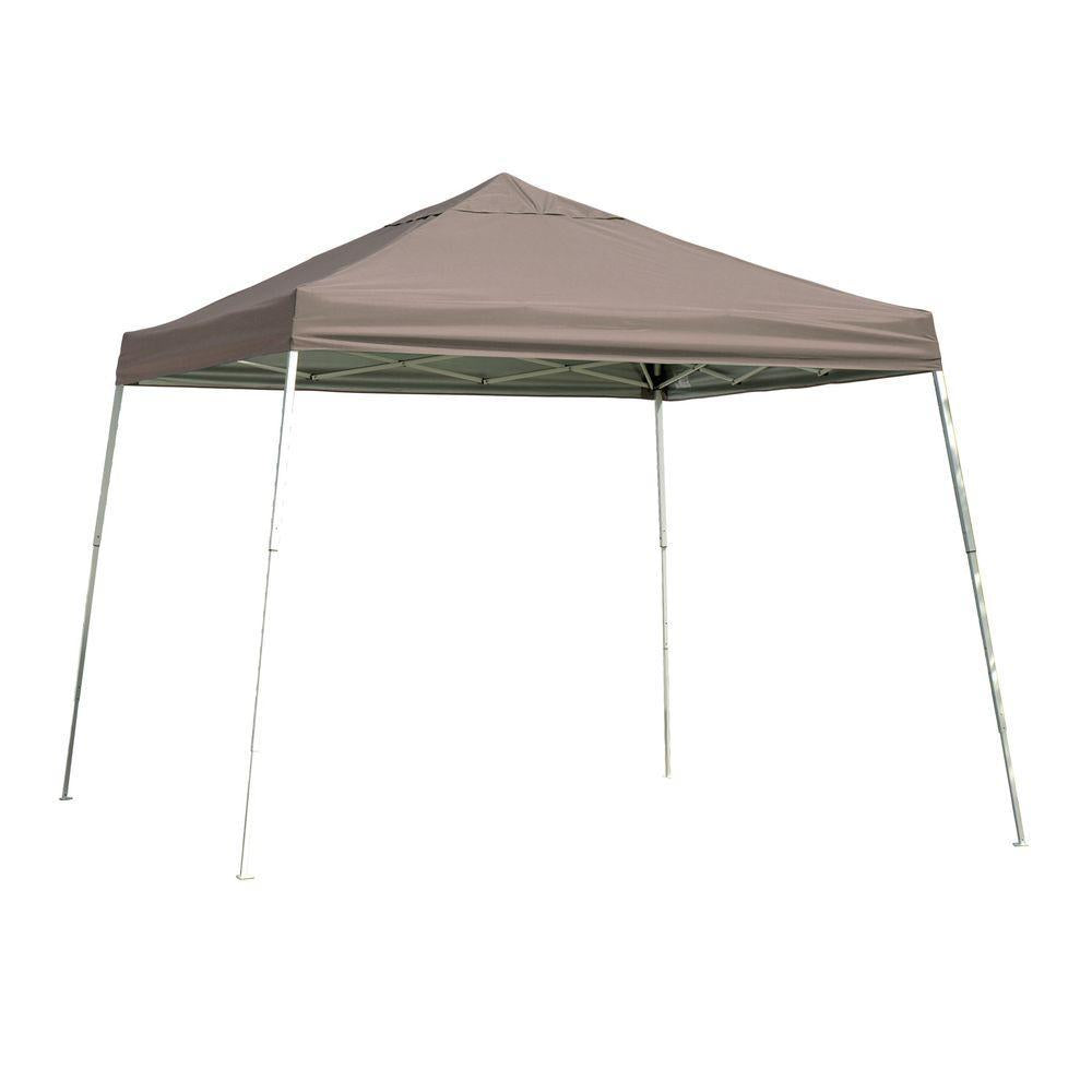 12 ft. W x 12 ft. D Sports Series Slant-Leg Pop-Up Canopy in Desert Bronze with 4-Position-Adjustable Steel Frame