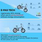 Electric Bike, Eahora X5 20 Inch Fat Tire Foldable E-Bike 750W Off-Road Electric Commuting Bicycles 750W Hub Motor 48V 12Ah Adult Electric Bike Snow Bicycle Ebike with Power Assist and 7-Speed