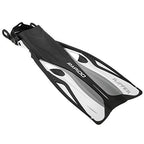 Phantom Aquatics Rapido Boutique Collection Clareza Three Window Tempered Glass Lens Mask Fin Snorkel Set with Snorkeling Gear Carry Bag, WHT - S
