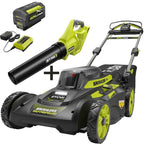 RYOBI Self-Propelled Lawn Mower Cordless Blower 40-Volt 6.0 Ah Battery Charger