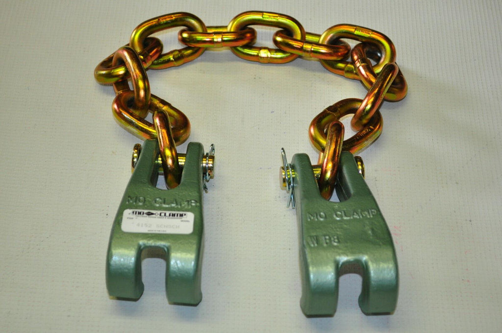 MO CLAMP 4152 Two Single Claws with 3/8" chain 25" overall Moclamp  Made in USA