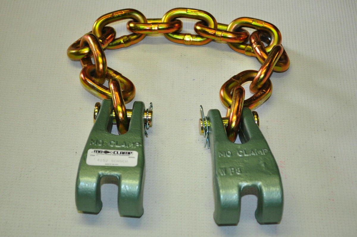 MO CLAMP 4152 Two Single Claws with 3/8" chain 25" overall Moclamp  Made in USA