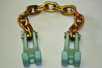 MO CLAMP 4152 Two Single Claws with 3/8" chain 25" overall Moclamp  Made in USA