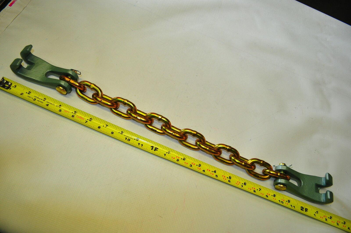 MO CLAMP 4152 Two Single Claws with 3/8" chain 25" overall Moclamp  Made in USA