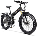 W Wallke X3 Pro eBike Folding Fat Tire Electric Bike 26 Inch 750W 48V 14AH Large-capacity Removable Battery Electric Bicycle for Adult Air Full Suspension Premium Seamless Welding Aluminum Alloy Frame