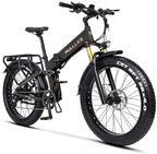 W Wallke X3 Pro eBike Folding Fat Tire Electric Bike 26 Inch 750W 48V 14AH Large-capacity Removable Battery Electric Bicycle for Adult Air Full Suspension Premium Seamless Welding Aluminum Alloy Frame