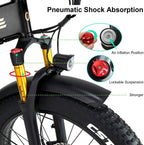 W Wallke X3 Pro eBike Folding Fat Tire Electric Bike 26 Inch 750W 48V 14AH Large-capacity Removable Battery Electric Bicycle for Adult Air Full Suspension Premium Seamless Welding Aluminum Alloy Frame