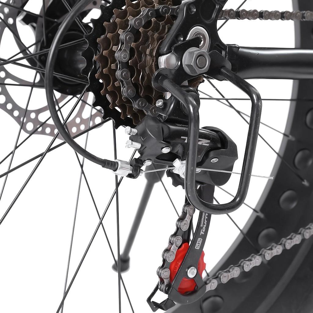 Hotwon Fat Tire Mens Mountain Bike, 17-Inch / Medium High-Tensile Aluminum Frame