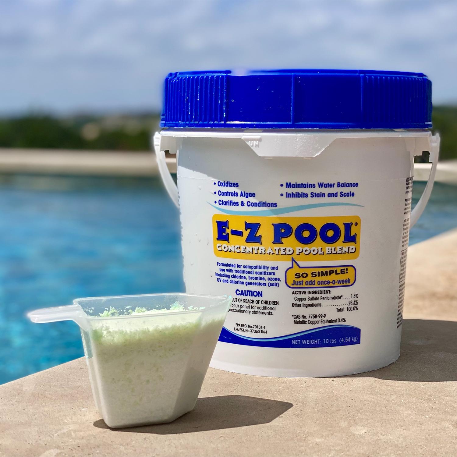 API E-Z Pool Weekly All in 1 Concentrated Outdoor Swimming Pool Care Solution Blend with Copper Sulfate and Oxygen Enriching