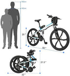 26 inch Folding Electric Bike Electric Mountain Bike with 36V Lithium-Ion Battery 250W Motor, 21 Speed Gear and 3 WorModes Electric Bicycle
