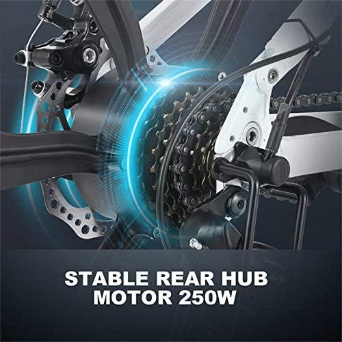 26 inch Folding Electric Bike Electric Mountain Bike with 36V Lithium-Ion Battery 250W Motor, 21 Speed Gear and 3 WorModes Electric Bicycle